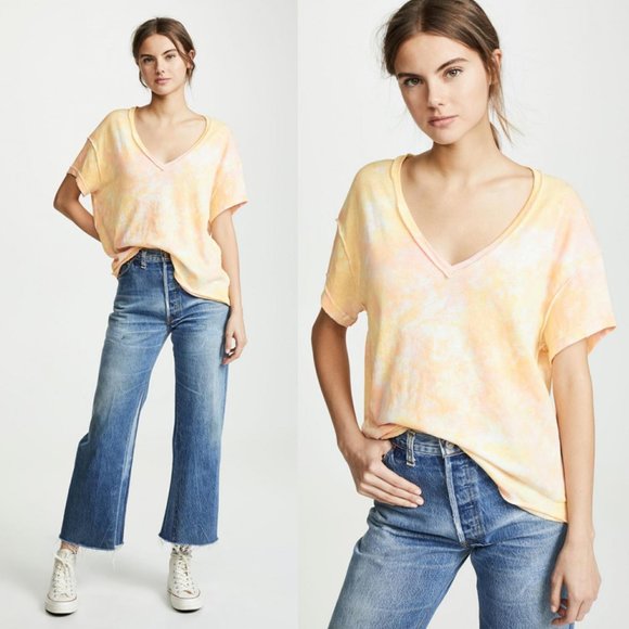 Free People Tops - NWT Free People All Mine Orange Tie Dye SS T-Shirt